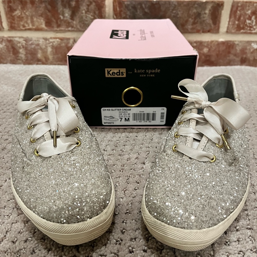 Keds for Kate Spade Glitter Cream